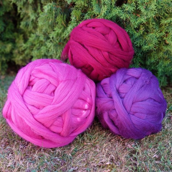 super chunky wolle rosa lila pink